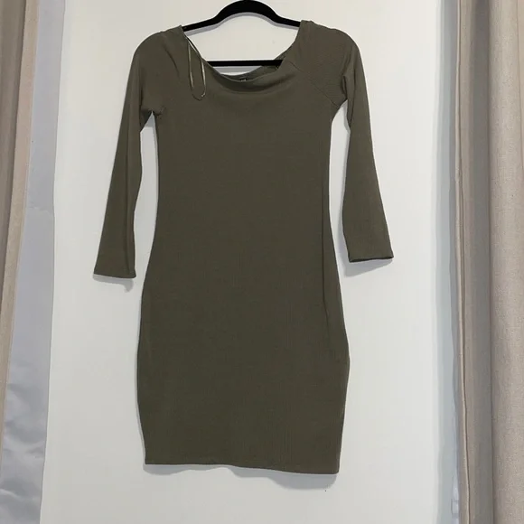 white christmas dresses Basic Wear Club | Ribbed Knit Bodycon Dress